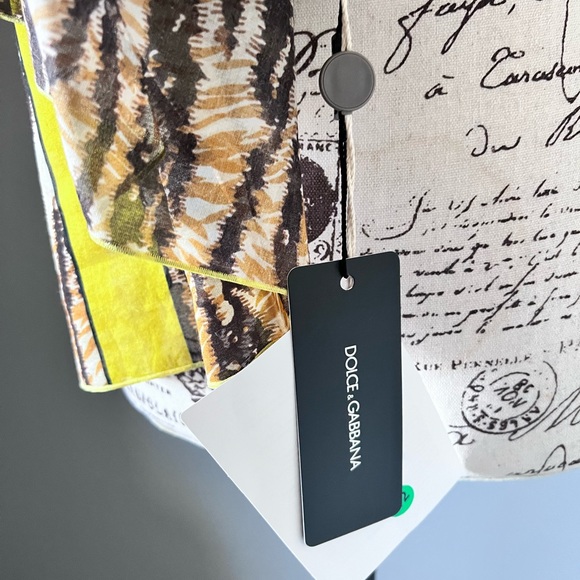 Dolce & Gabbana Scarf large 100% Cotton Animal Print 30” X 70” New with Tags - Picture 5 of 15